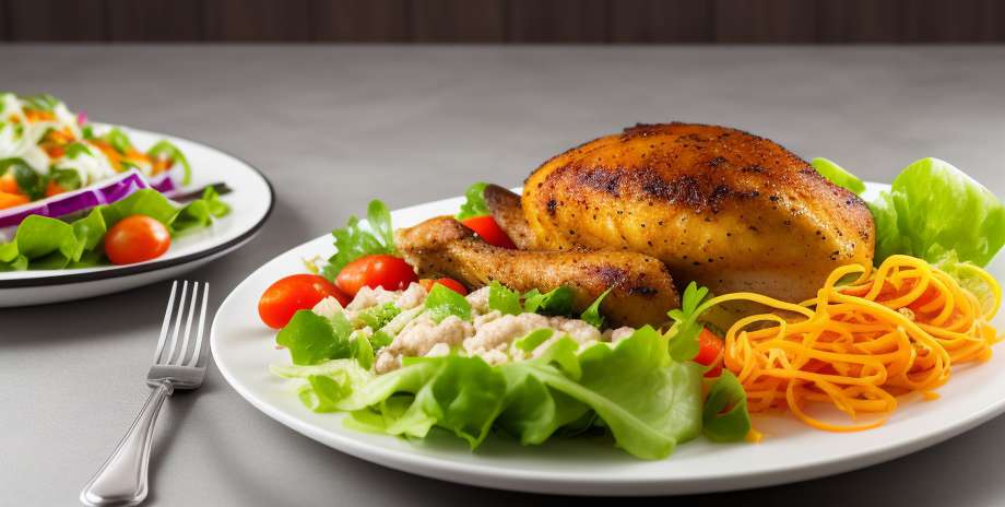 Turquia rica em proteínas e reduzida em gordura