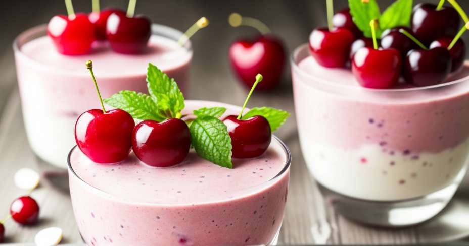 Kirsebäräd och yoghurt