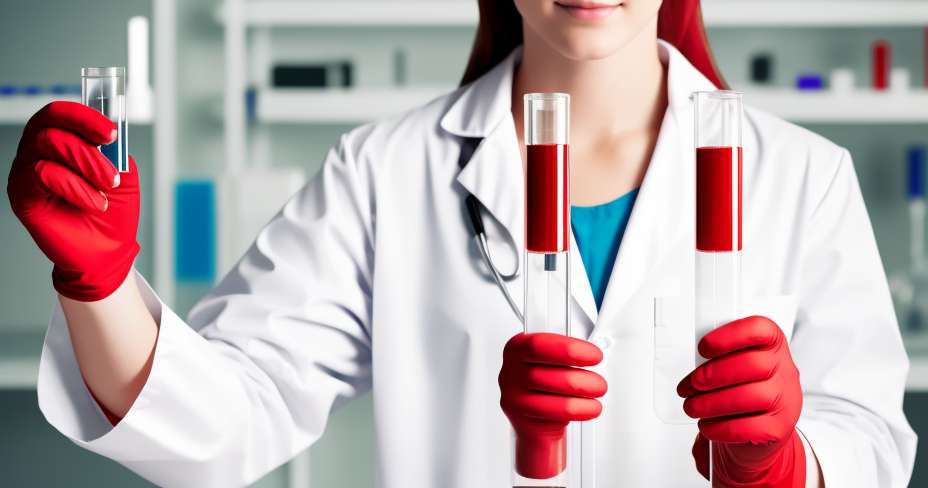 Sang produit dans un grand laboratoire